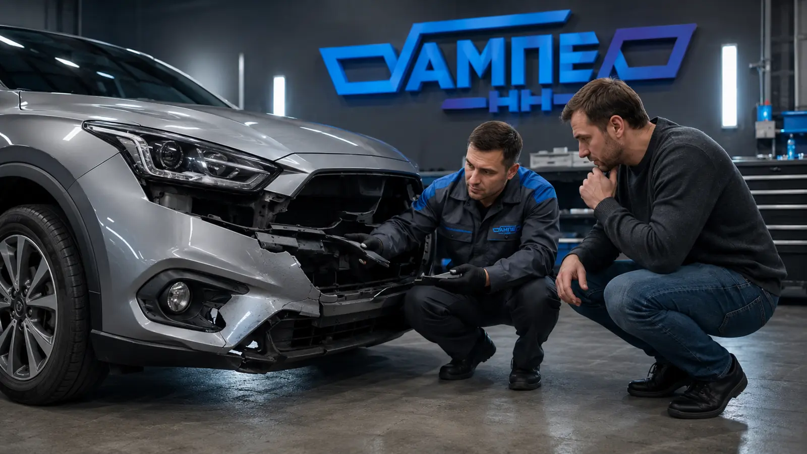 Из чего складывается стоимость замены автомобильного бампера: производственная и товарная сцена