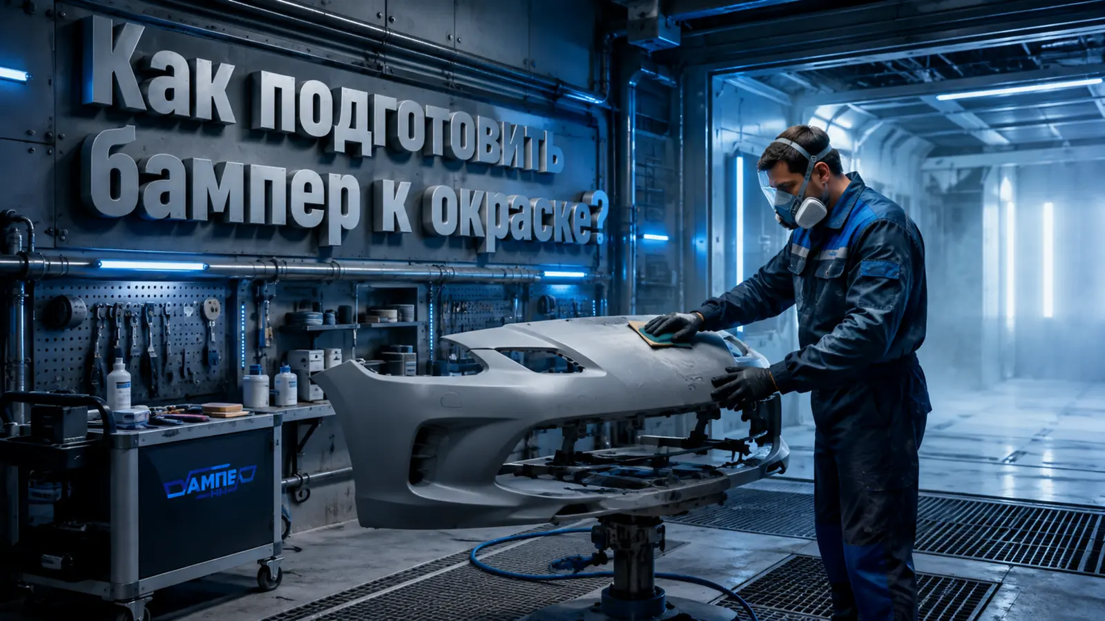 Подготовка нового бампера к окраске и примерке
