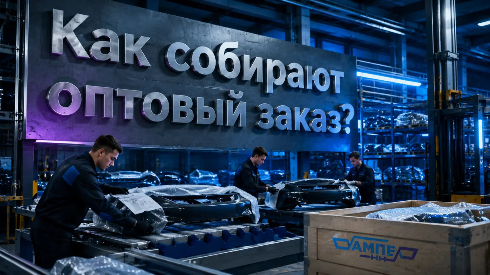 Комплектация оптового заказа кузовных деталей к отправке